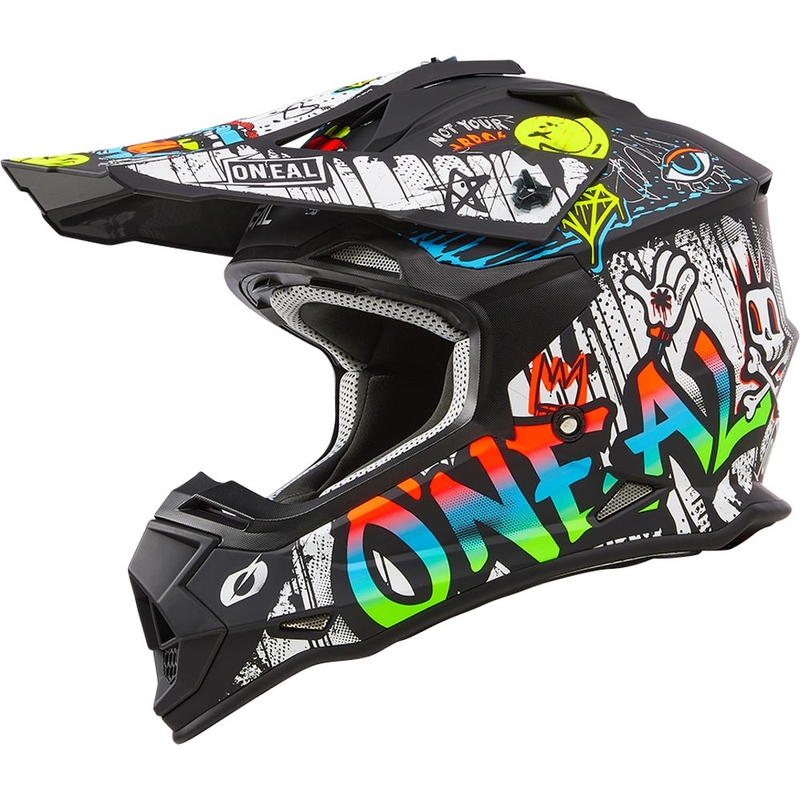 Kask motocrossowy O´Neal 2SRS Rancid matowy czarno-biały