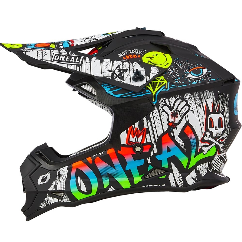 Kask motocrossowy O´Neal 2SRS Rancid matowy czarno-biały