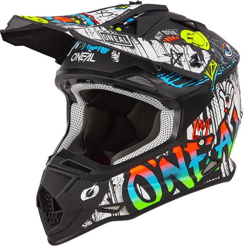 Kask motocrossowy O´Neal 2SRS Rancid matowy czarno-biały