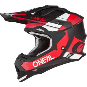 Kask motocrossowy O'Neal 2SRS Spyde matowy czarno-czerwono-biały
