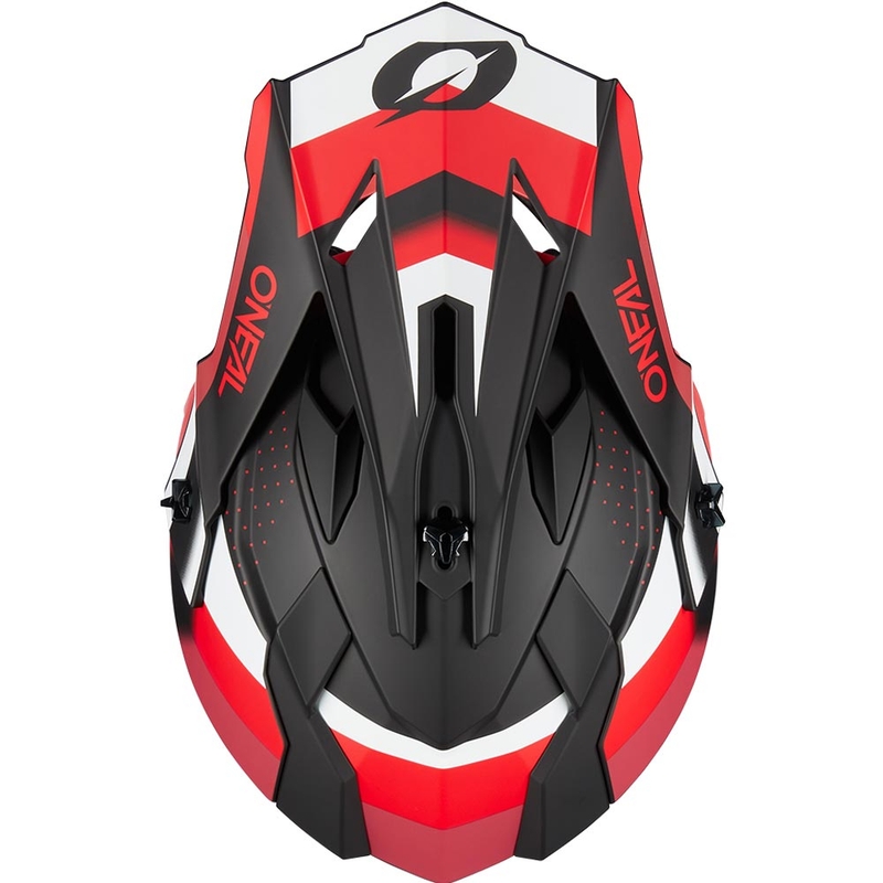 Kask motocrossowy O'Neal 2SRS Spyde matowy czarno-czerwono-biały