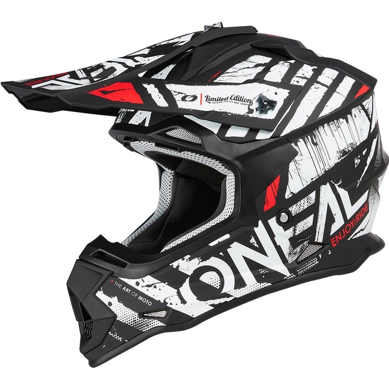 Kask motocrossowy O´Neal 2SRS Glitch czarno-biały