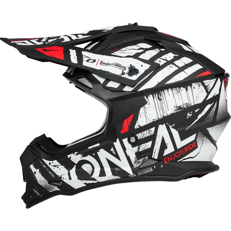 Kask motocrossowy O´Neal 2SRS Glitch czarno-biały