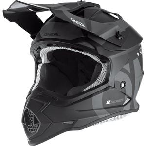 Kask motocrossowy O'Neal 2SRS Slick czarno-szary