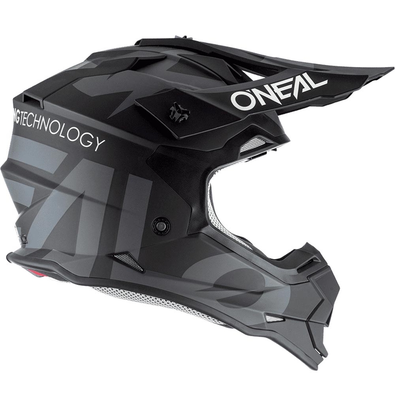 Kask motocrossowy O'Neal 2SRS Slick czarno-szary