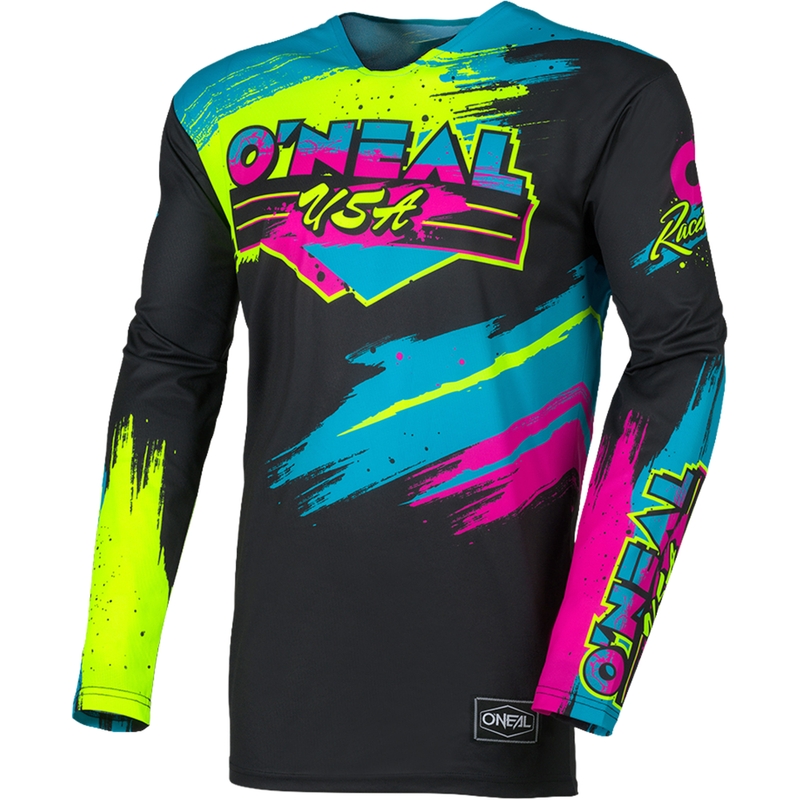 Koszulka motocrossowa O'Neal Mayhem Reseda w kolorze czarno-fluo-żółtym