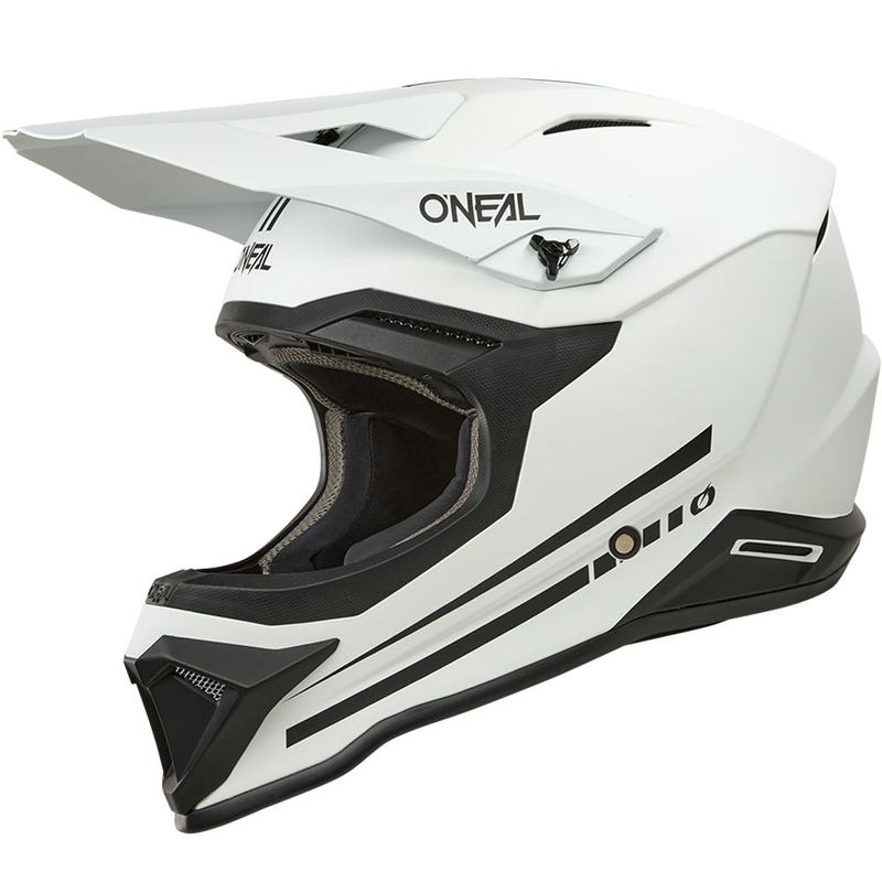 Kask motocrossowy O'Neal 1SRS Solid matowy biały