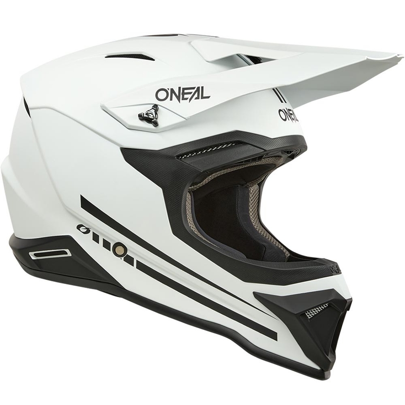 Kask motocrossowy O'Neal 1SRS Solid matowy biały
