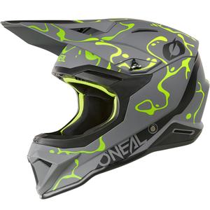 Kask motocrossowy O'Neal 1SRS Splash matowy szaro-fluo żółty