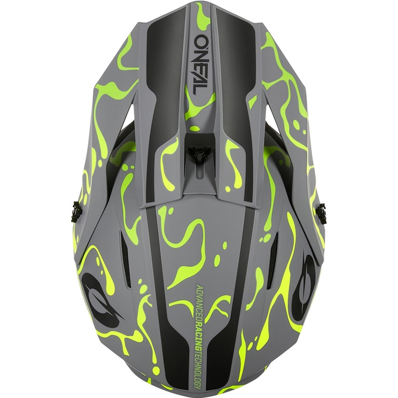 Kask motocrossowy O'Neal 1SRS Splash matowy szaro-fluo żółty