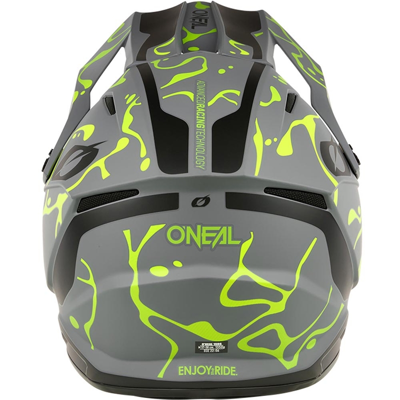 Kask motocrossowy O'Neal 1SRS Splash matowy szaro-fluo żółty
