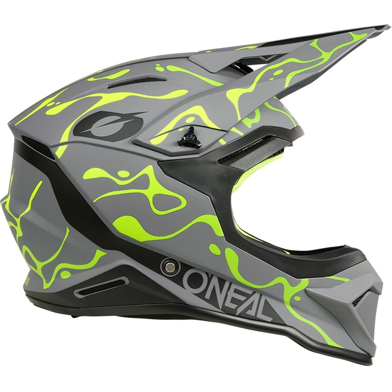 Kask motocrossowy O'Neal 1SRS Splash matowy szaro-fluo żółty