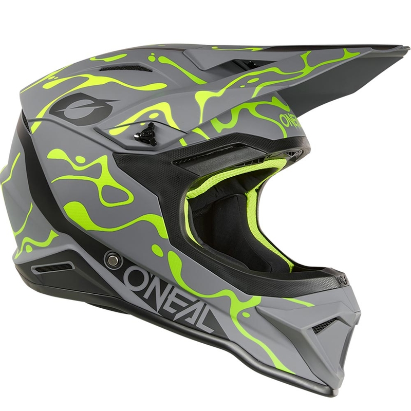 Kask motocrossowy O'Neal 1SRS Splash matowy szaro-fluo żółty