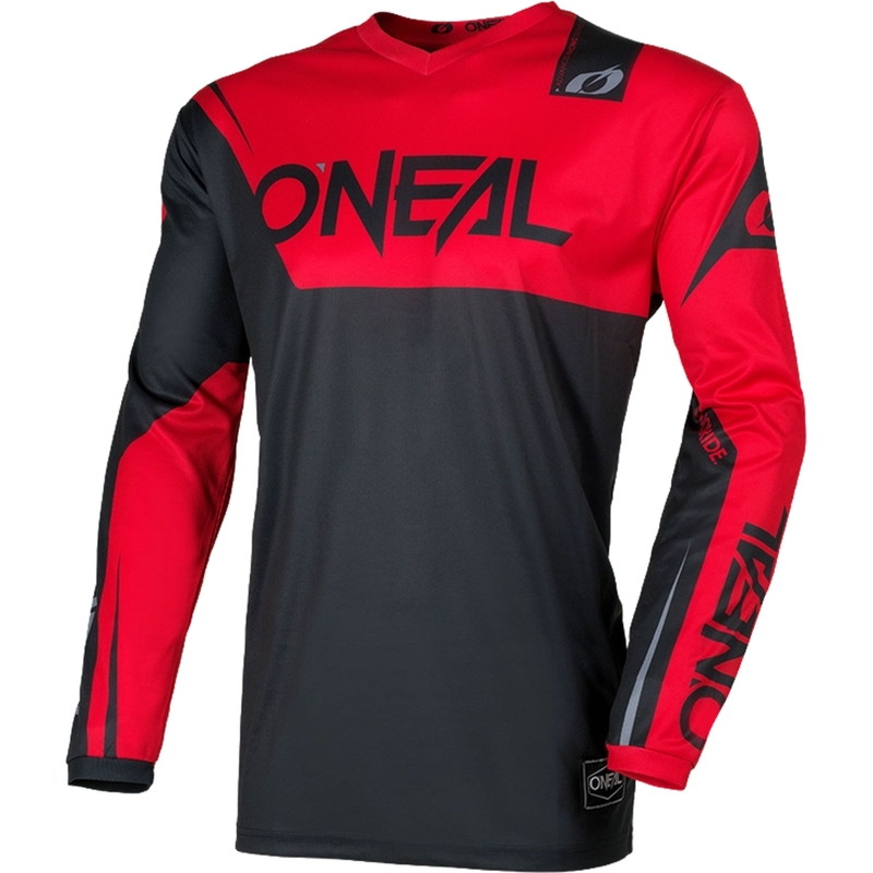 Koszulka motocrossowa O'Neal Element Racewear czarno-czerwona