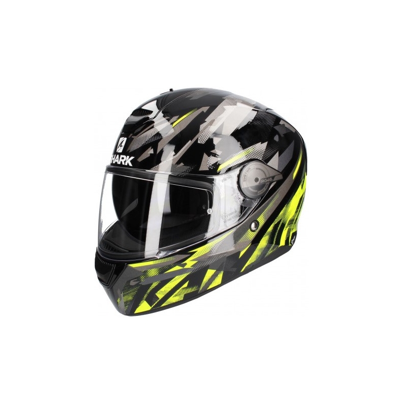 Integralny kask motocyklowy SHARK D-SKWAL Kanhji czarno-szaro-żółty