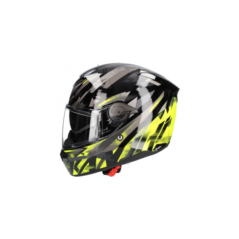 Integralny kask motocyklowy SHARK D-SKWAL Kanhji czarno-szaro-żółty