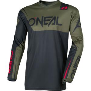 Koszulka motocrossowa O'Neal Element Racewear czarno-oliwkowa