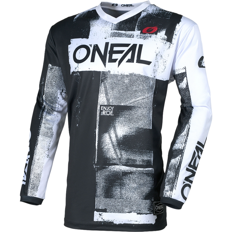 Koszulka motocrossowa O'Neal Element Roller czarno-biała