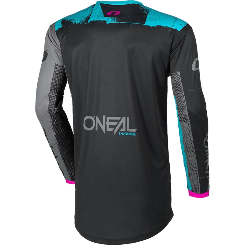 Koszulka motocrossowa damska O'Neal Element Roller czarno-niebieska