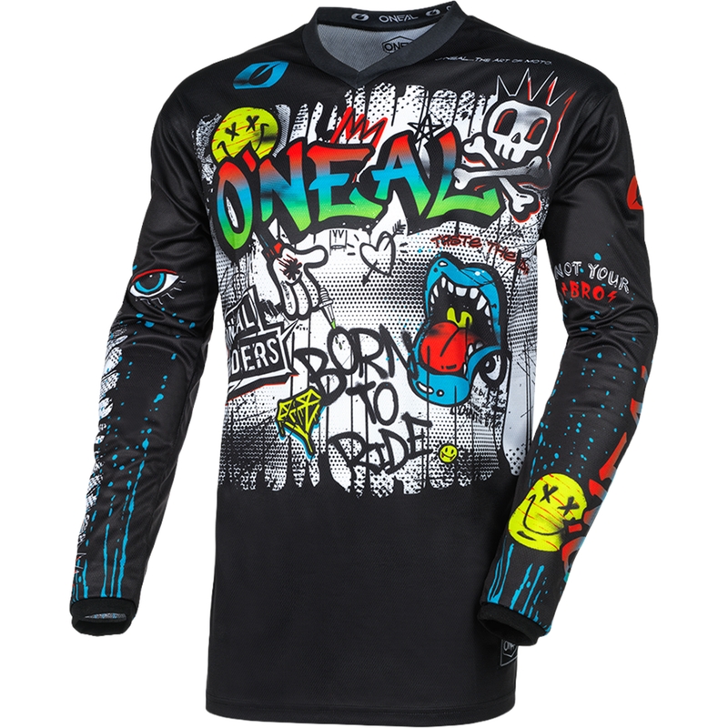 Koszulka motocrossowa O'Neal Element Rancid czarno-biała