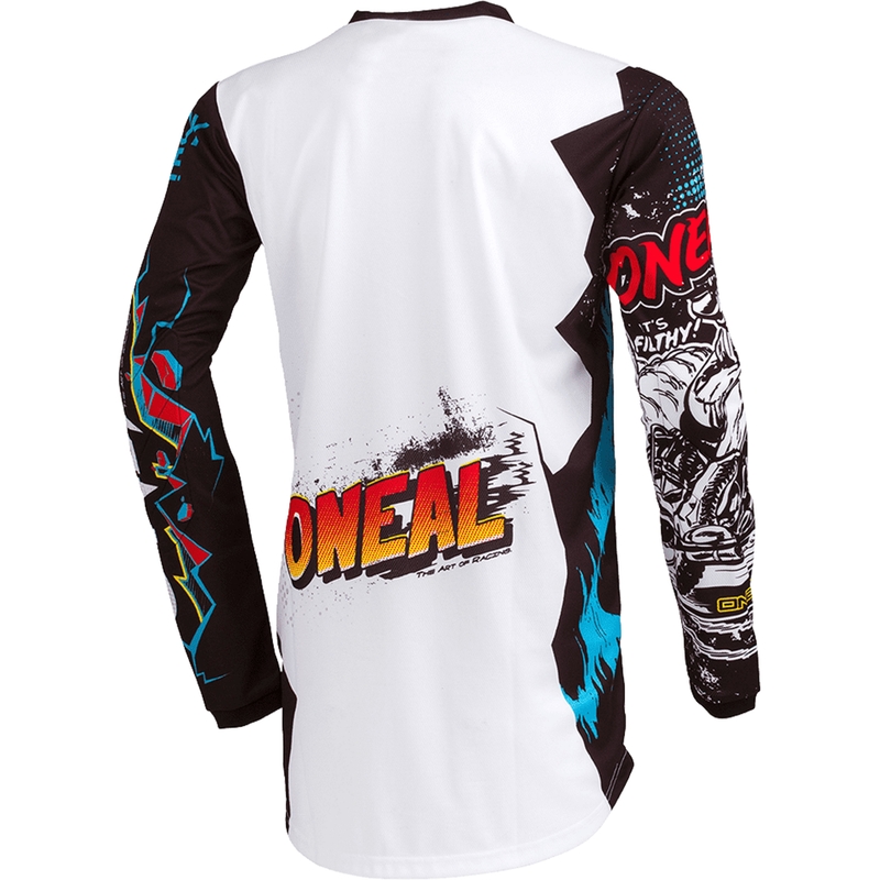 Koszulka motocrossowa O'Neal Element Villain w kolorze białym