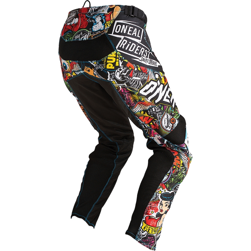 Spodnie motocrossowe O'Neal Mayhem Crank czarno-wielokolorowe