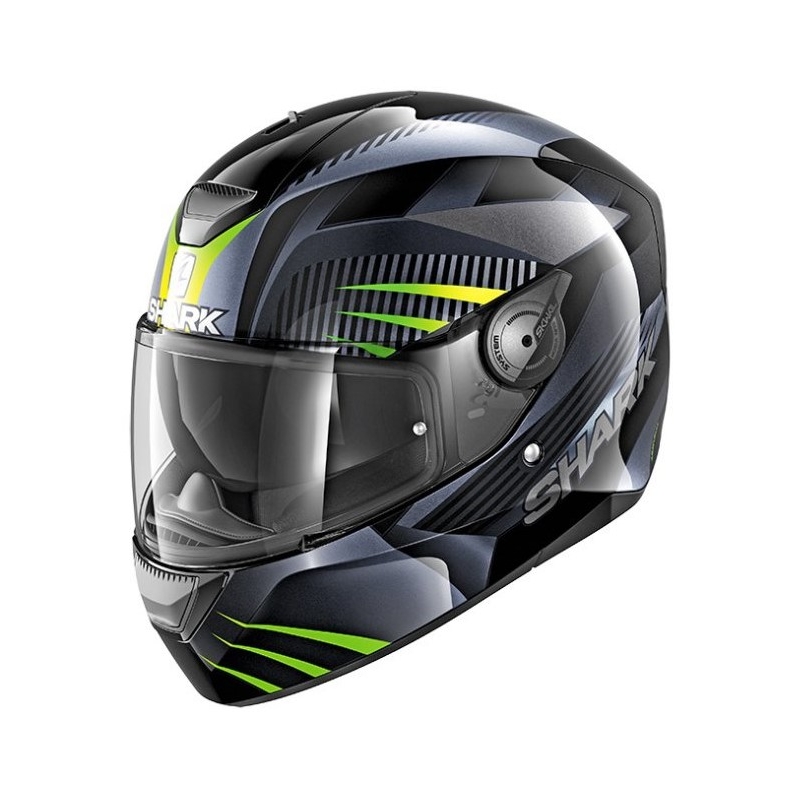 Integralny kask motocyklowy SHARK D-SKWAL Mercurium czarno-szaro-fluo zielony wyprzedaż