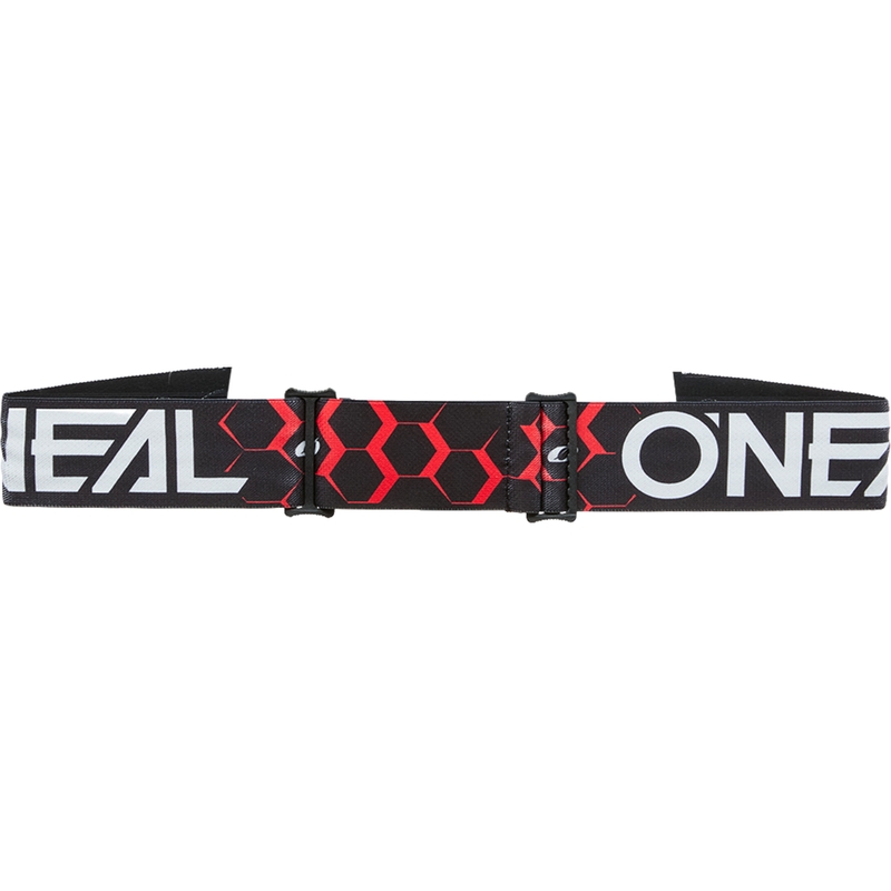 Okulary motocrossowe O´Neal B-33 Hexa czarno-czerwone (pleksiglas irydowo-czerwony)