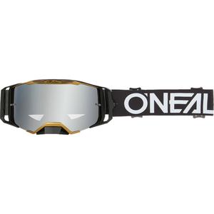Okulary motocrossowe O´Neal B-33 Hexa czarno-złote (srebrne lustrzane pleksi)