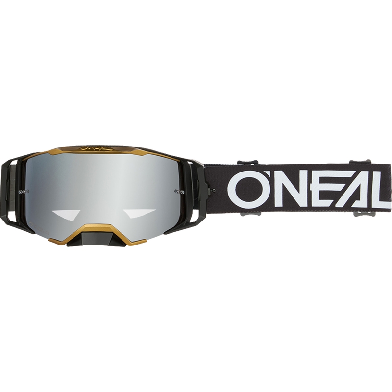 Okulary motocrossowe O´Neal B-33 Hexa czarno-złote (srebrne lustrzane pleksi)