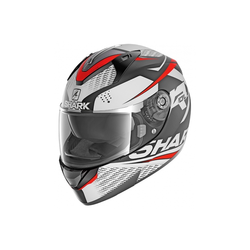Integralny kask motocyklowy SHARK RIDILL 1.2 Stratom Mat szaro-biało-czerwony