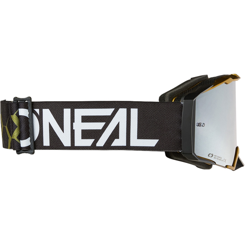Okulary motocrossowe O´Neal B-33 Hexa czarno-złote (srebrne lustrzane pleksi)