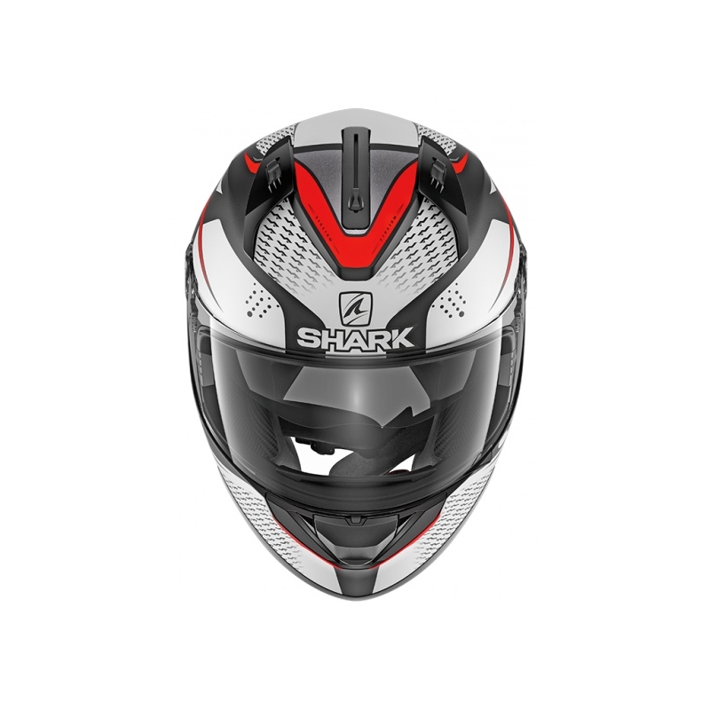 Integralny kask motocyklowy SHARK RIDILL 1.2 Stratom Mat szaro-biało-czerwony