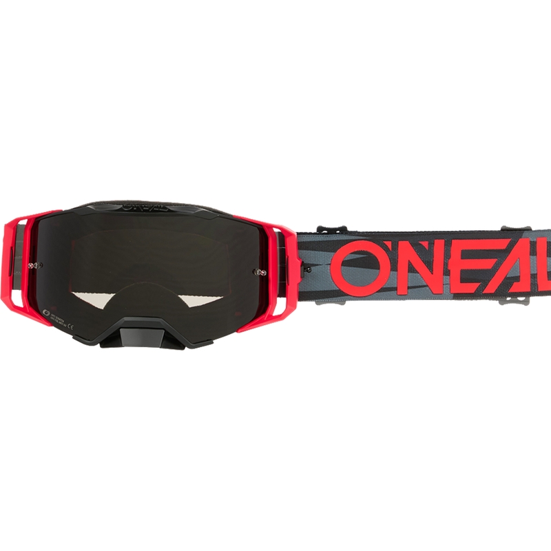 Gogle motocrossowe O´Neal B-33 Ictus czarno-czerwone (szary pleksi)