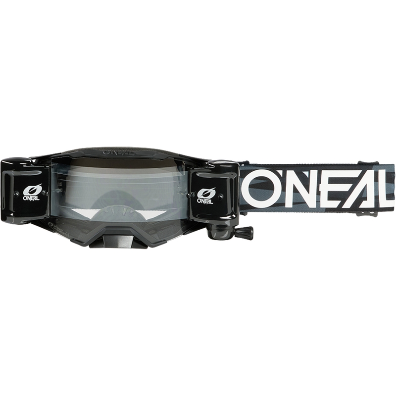 Okulary motocrossowe O´Neal B-33 Ictus czarno-białe z systemem Roll Off (przezroczysty pleksi)