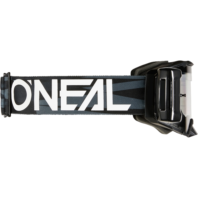 Okulary motocrossowe O´Neal B-33 Ictus czarno-białe z systemem Roll Off (przezroczysty pleksi)