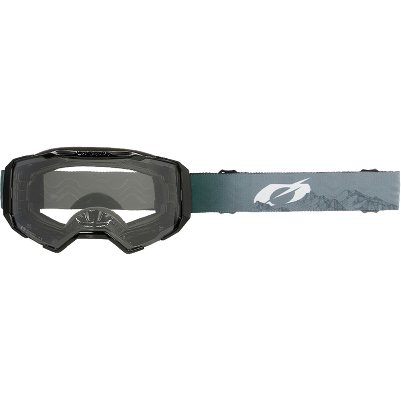 Okulary motocrossowe O´Neal B-22 Covert szaro-zielone (przezroczyste pleksi)
