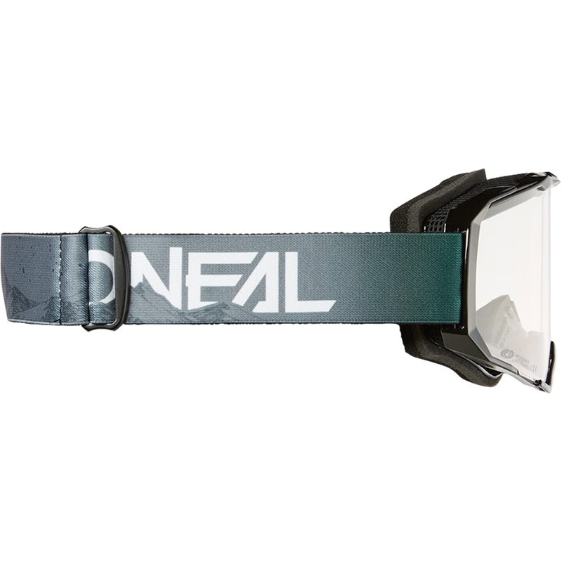 Okulary motocrossowe O´Neal B-22 Covert szaro-zielone (przezroczyste pleksi)