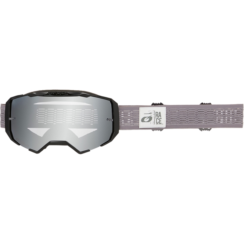 Okulary motocrossowe O´Neal B-22 Static grey (srebrny lustrzany pleksi)