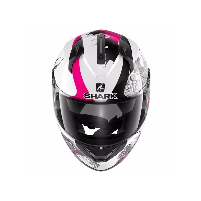 Integralny kask motocyklowy SHARK RIDILL 1.2 Spring biało-czarno-różowy