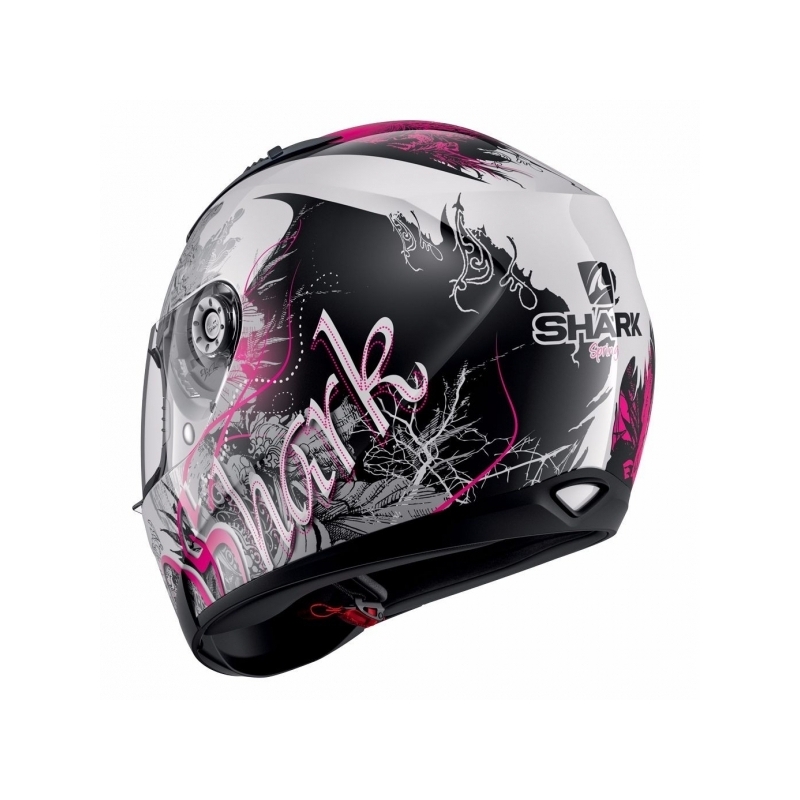 Integralny kask motocyklowy SHARK RIDILL 1.2 Spring biało-czarno-różowy