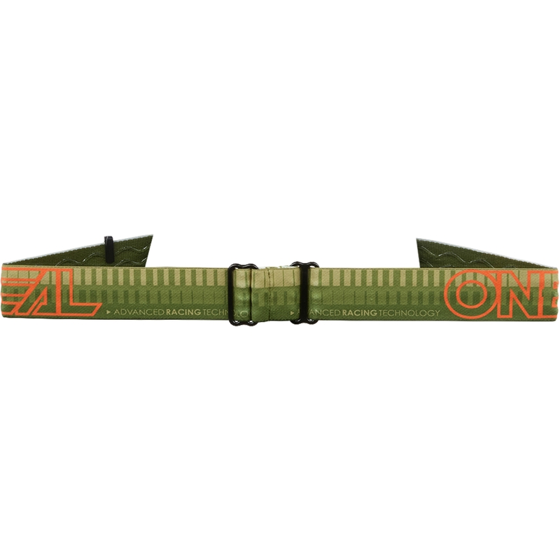 Okulary motocrossowe O´Neal B-10 Striped zielono-pomarańczowe (przezroczyste pleksi)