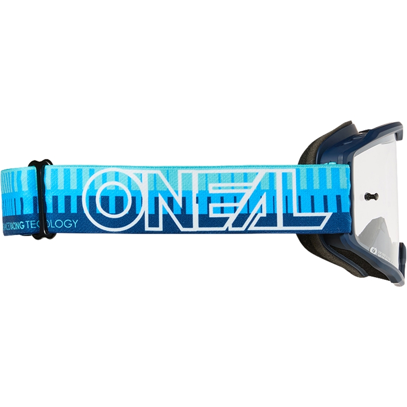 Okulary motocrossowe O´Neal B-10 Striped blue (przezroczyste pleksi)