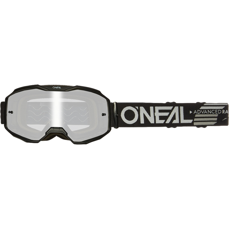 Okulary motocrossowe O´Neal B-10 Solid black (lustrzano-srebrne pleksi)