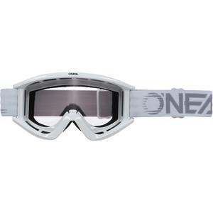 Gogle motocrossowe O´Neal B-Zero białe (przezroczyste pleksi)
