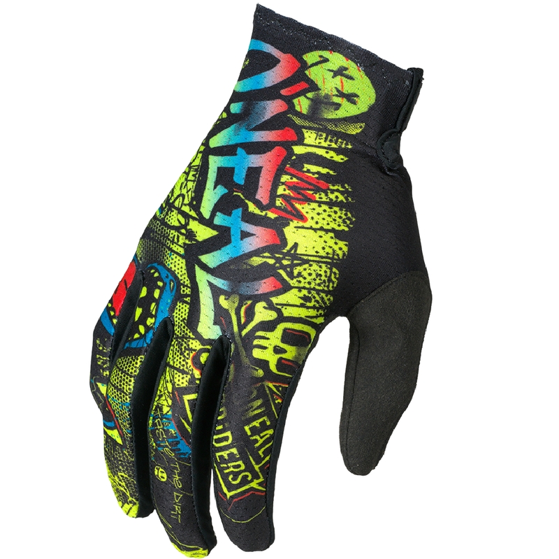 Rękawiczki motocrossowe O'Neal Matrix Rancid Kids w kolorze czarno-fluo-żółtym