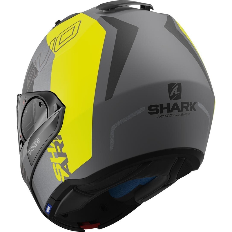 Kask z podnoszoną szczęką SHARK EVO-ONE 2 Slasher Mat srebrno-czarno-żółty wyprzedaż