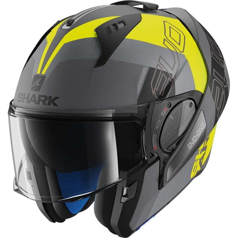 Kask z podnoszoną szczęką SHARK EVO-ONE 2 Slasher Mat srebrno-czarno-żółty wyprzedaż