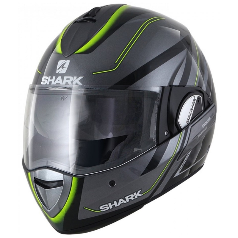 Kask z podnoszoną szczęką SHARK EVOLINE 3 Hyrium Mat szaro-czarno-żółty wyprzedaż