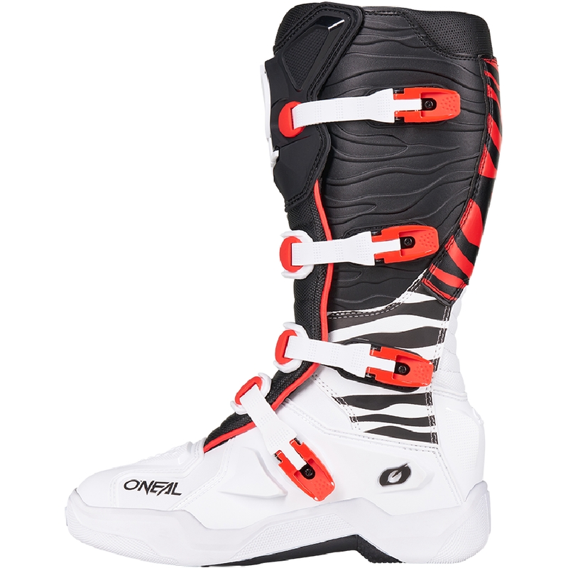 Buty motocrossowe O'Neal 3SRS Zebra czarno-biało-czerwone
